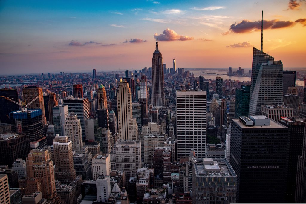 NYC skyline and showing expensive Skyscapers